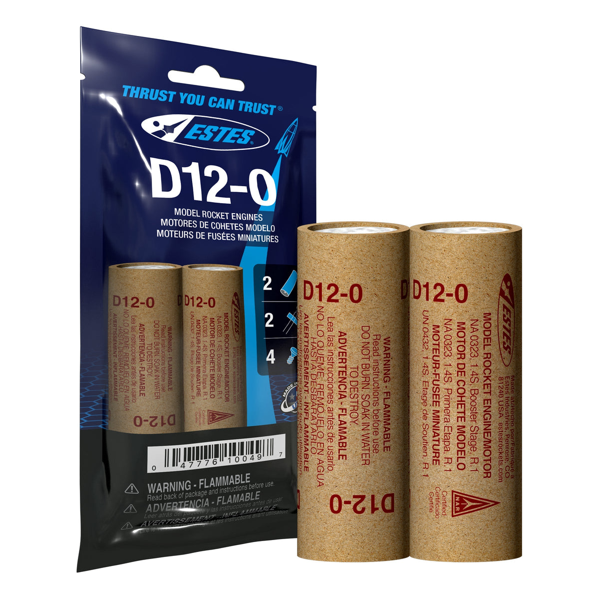 Estes D12-0 Engines (10049) product view 2