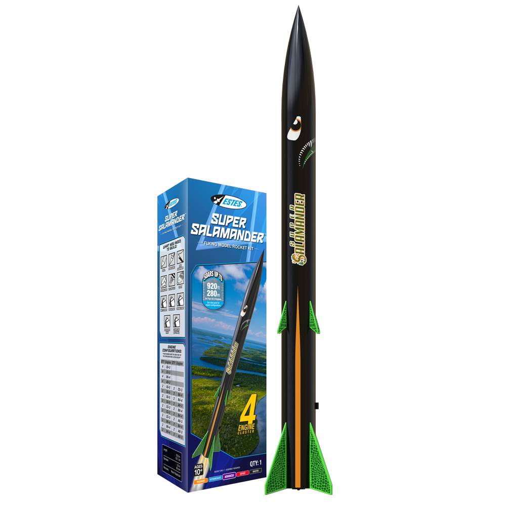 Kit de cohete modelo Estes Super Salamander 0658 de cuatro motores