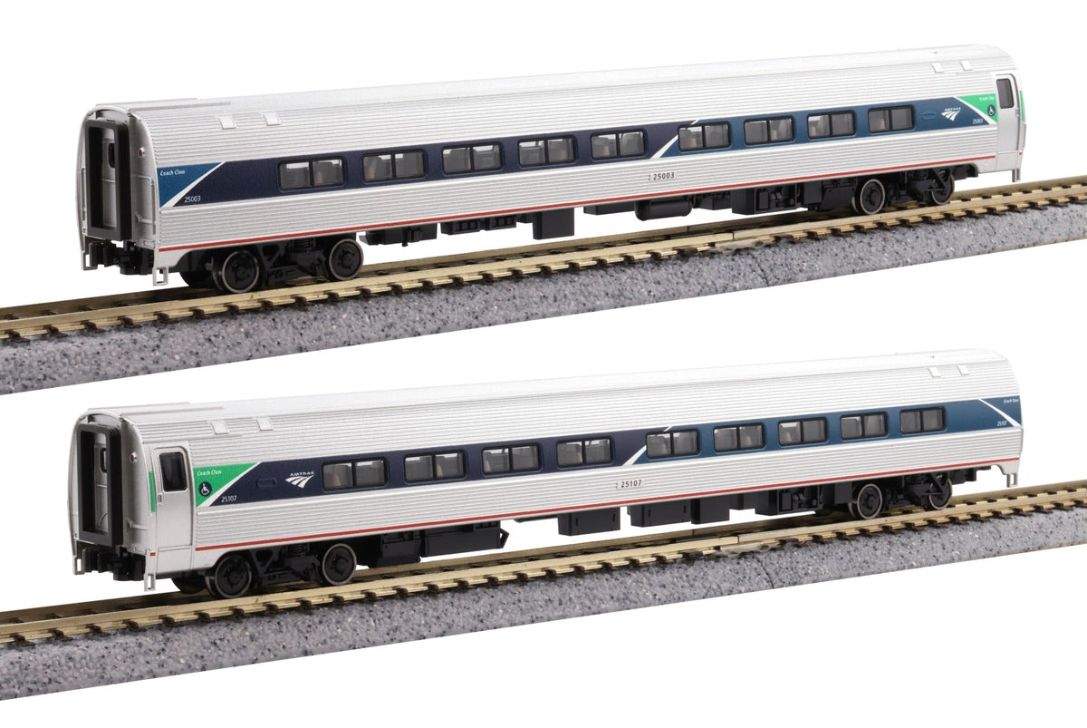 Amtrak Amfleet II Phase VII Paint Coach 2 Car Set (106-6295) exact product view 1