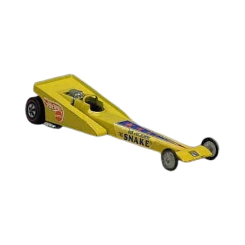 Yellow Rear-Engine Snake wedge dragster
