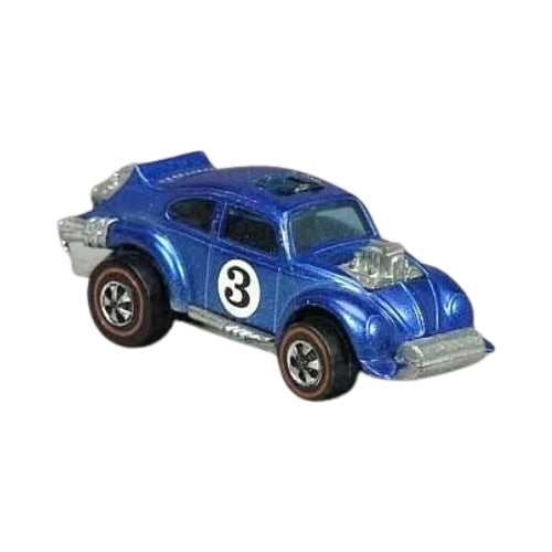 Blue Evil Weevil with number 3 racing stickers