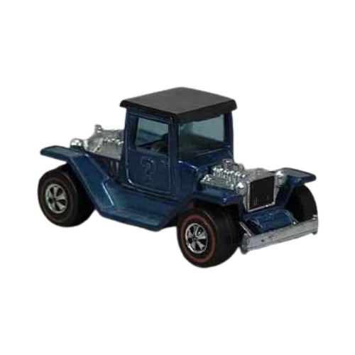 Blue T-4-2 with a black roof and two exposed engines