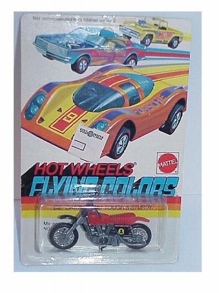 1975 Hot Wheels MotoCross item 7668 in red and black Flying Colors decoration
