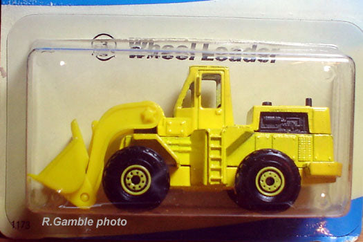 1989 Hot Wheels Wheel Loader yellow experimental-card #3