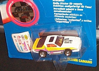 1990 Hot Wheels Blown Camaro Z-28 white California Custom with Turbo Wheels