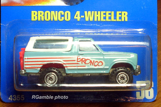 1990 Hot Wheels Bronco turquoise version #56