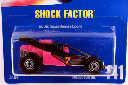 1992 Hot Wheels Shock Factor number 141 in black with number 7 graphics