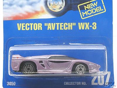 1994 Hot Wheels Vector Avtech WX-3 lavender Ultra Hots #207