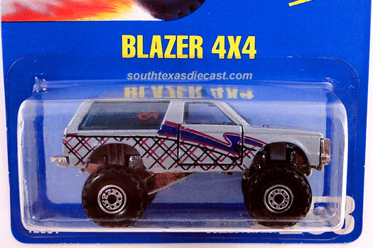 1995 Hot Wheels Blazer 4x4 number 258 in pearl light blue