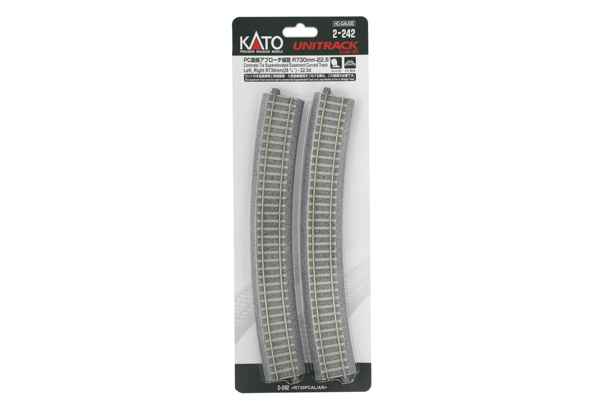 730mm (28 3/4″) Radius 22.5* CT Easement Track Left + Right (2-242) exact product view 1
