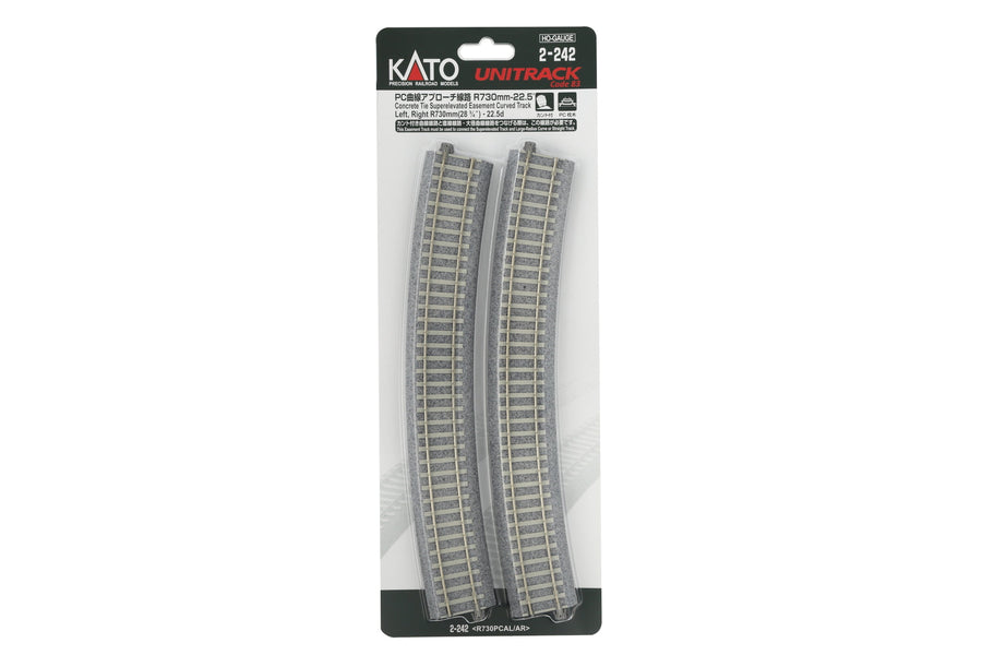 730mm (28 3/4″) Radius 22.5* CT Easement Track Left + Right (2-242) exact product view 1