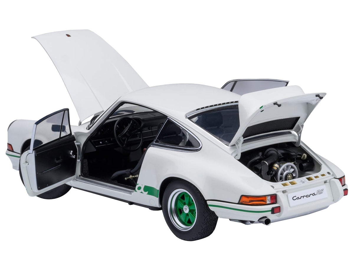 Porsche 911 Carrera 2.7 RS Grand Prix White with Green Stripes and Wheels – AUTOart 1:18