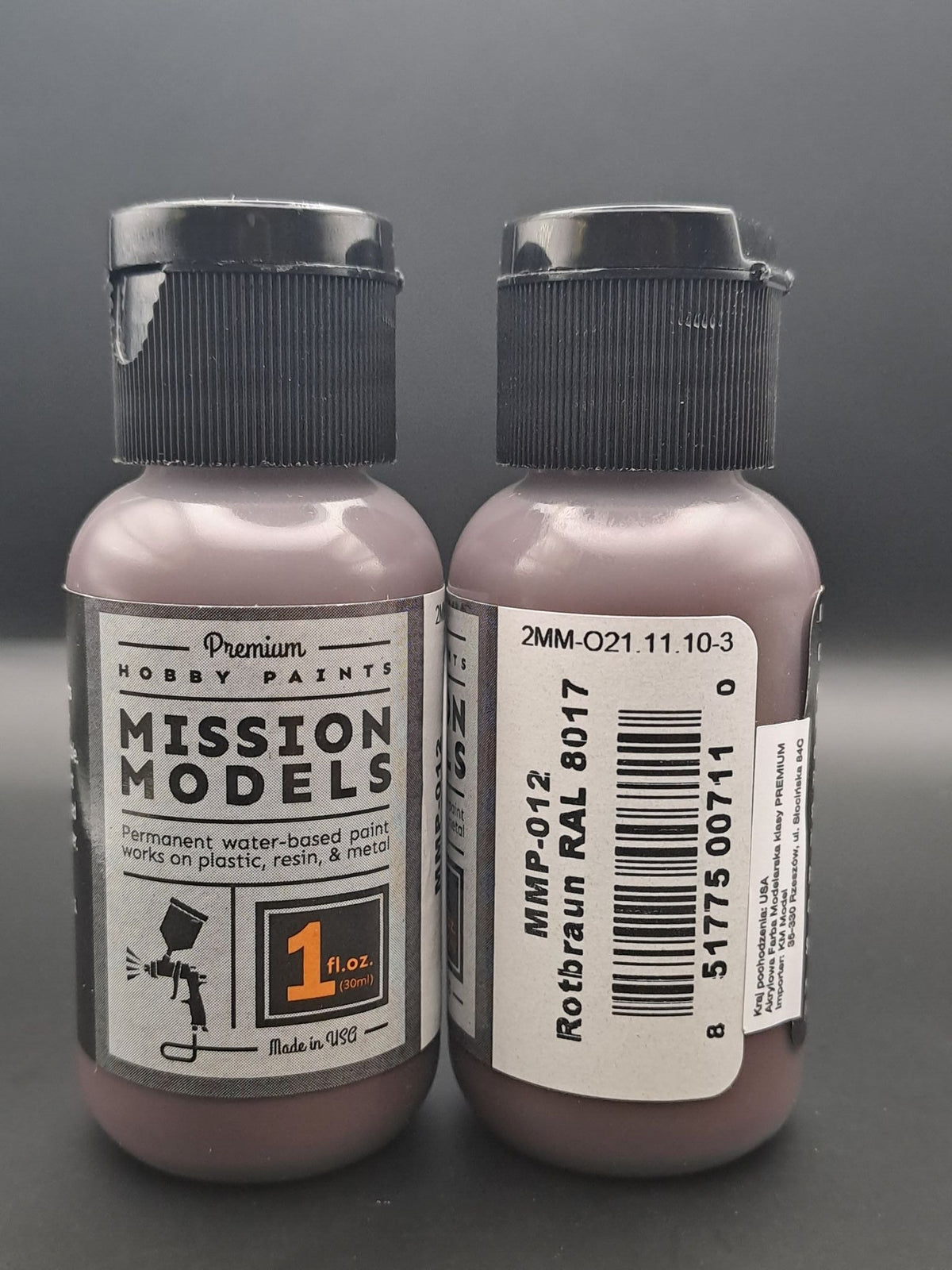 Mission Models MMP-012 Rotbraun RAL 8017 Acrylic Paint, 1 oz
