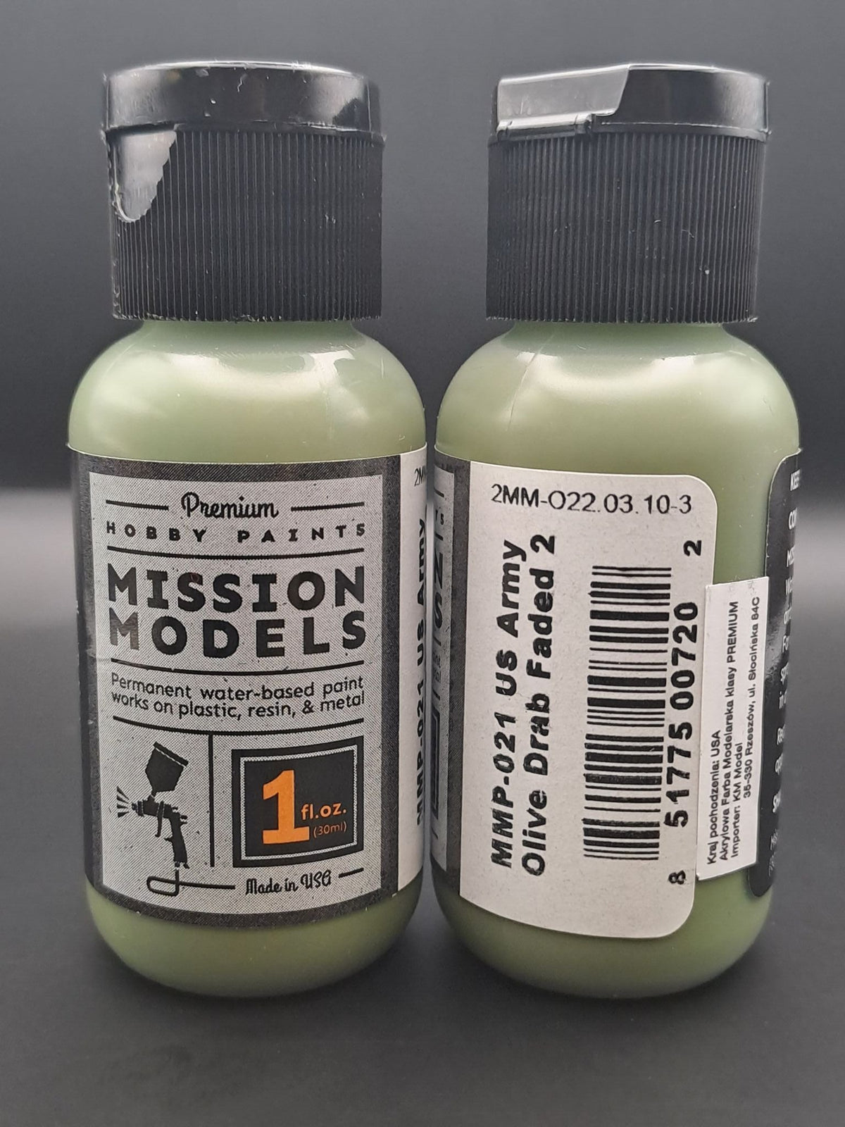 Mission Models MMP-021 US Army Olive Drab Faded 2 Acrylic Paint – 1 fl oz