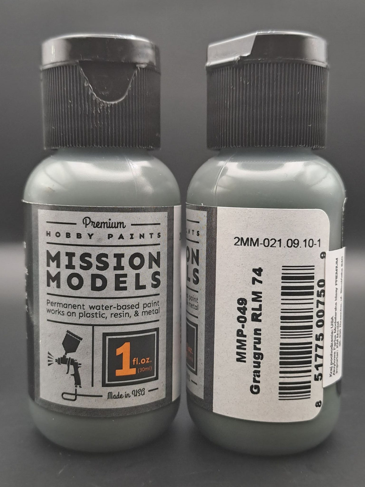 Mission Models MMP-049 Graugrun RLM 74 Acrylic Paint, 1 oz