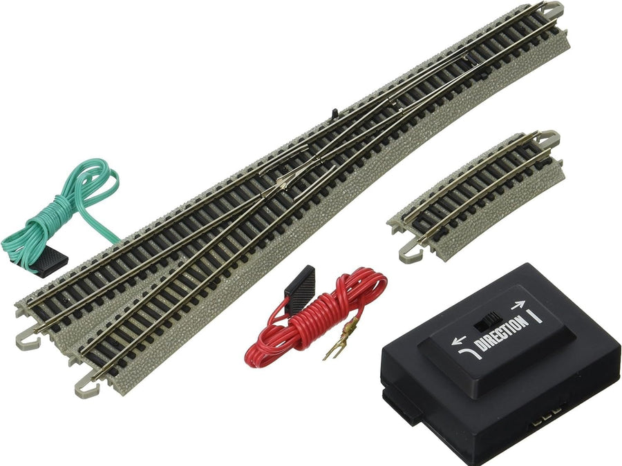 Bachmann 44859 N-scale number 6 left turnout with track section, controller and wiring
