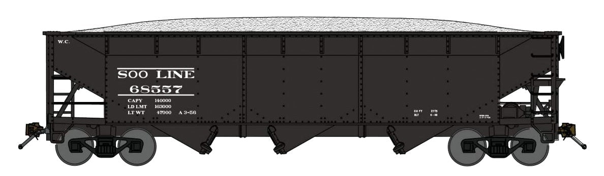 Bluford Shops N 74214 Offset Side 70-Ton 3-Bay Hopper, Soo Line #68503 — manufacturer reference