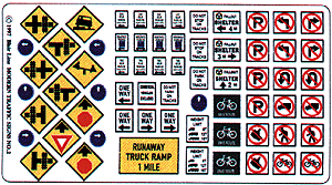 Blair Line 147 Highway Signs Modern Traffic 1971-Present (full color) HO Scale exact product reference