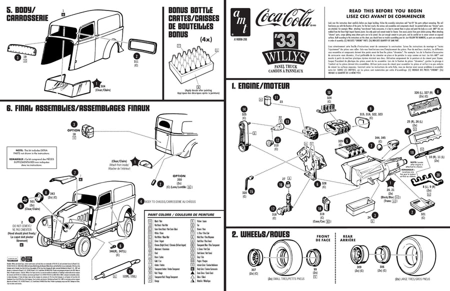 AMT 1933 Willys Panel Truck - Coca-Cola Model Kit - official exact-product image 1