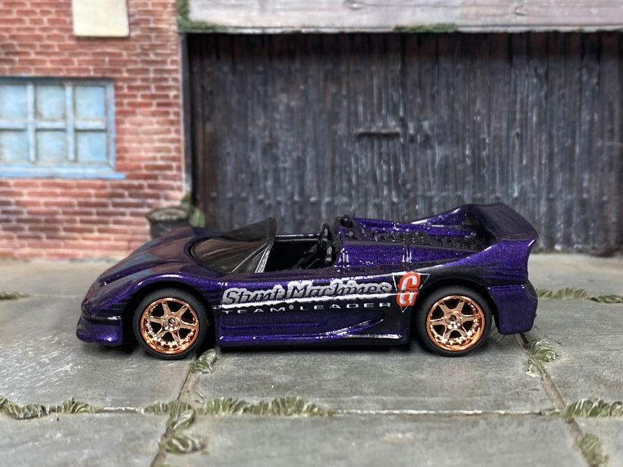 Custom Hot Wheels Ferrari F50 in purple with mag wheels and rubber tires