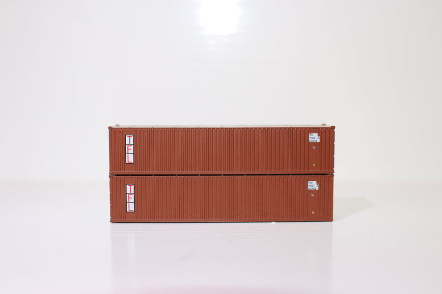 TFL 40' Standard height (8'6") 3-P-42-P-3 Panel side square corrugations containers. JTC # (405601) exact product view 1
