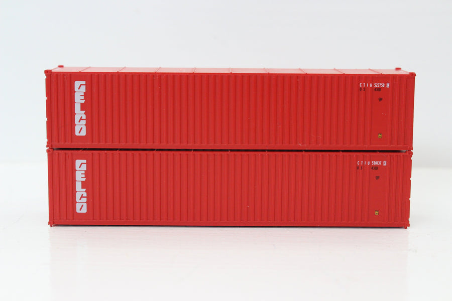 GELCO 40' Standard height (8'6") 3-P-42-P-3 Panel side square corrugations containers. JTC # (405604) exact product view 1