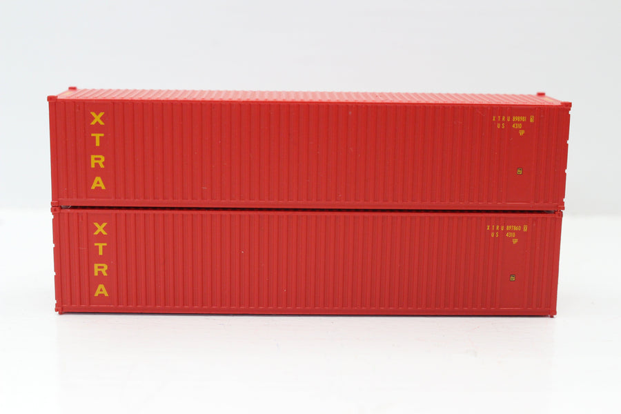 XTRA 40' Standard height (8'6") 3-P-42-P-3 Panel side square corrugations containers. JTC # (405608) exact product view 1