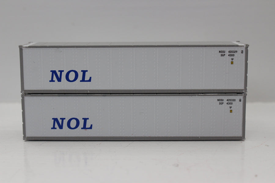 NOL 40' Standard height (8'6") Smooth-side containers . JTC # (405658) exact product view 1