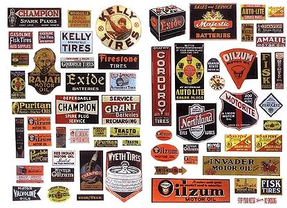 40-50'S OIL & TIRE SIGNS (JLI373)