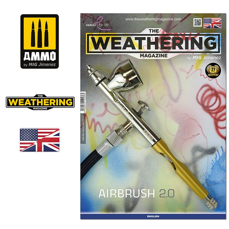 Portada de The Weathering Magazine 37, Airbrush 2.0, edición en inglés de AMMO