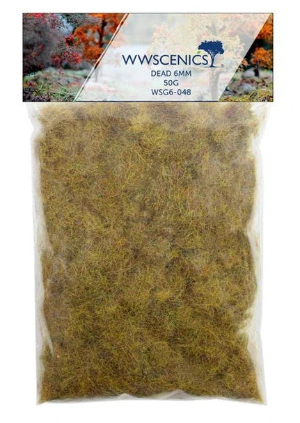 WWScenics 6mm Dead Static Grass 50g Refill — exact WWScenics product image