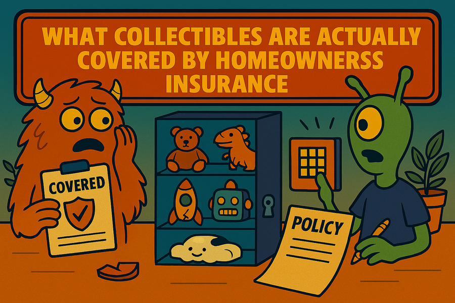 Guide artwork for reviewing how different collectible categories are treated by an insurance policy