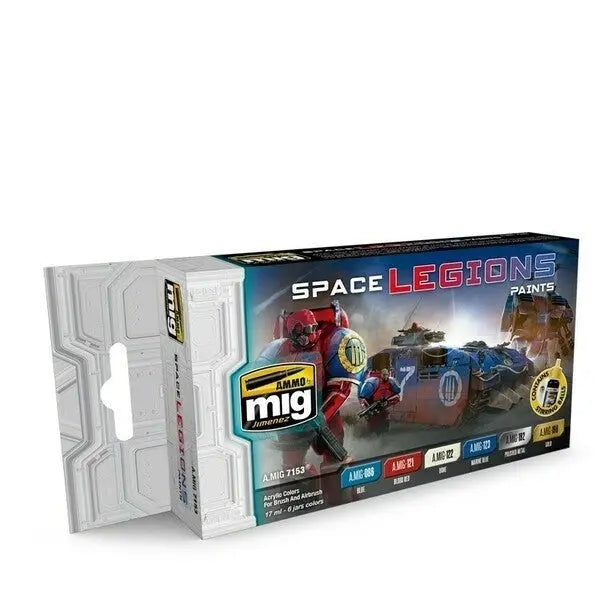 AMMO by Mig Jimenez A.MIG-7153 Space Legions six-color paint set packaging