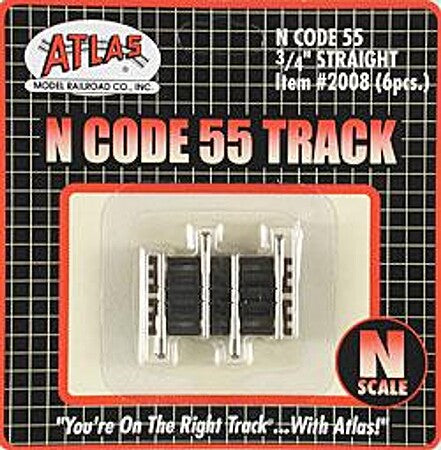 Atlas N Scale Code 55 0.75-Inch Straight Track – 2008