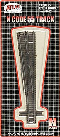 Atlas N Scale Code 55 #7 Left Turnout – 2052