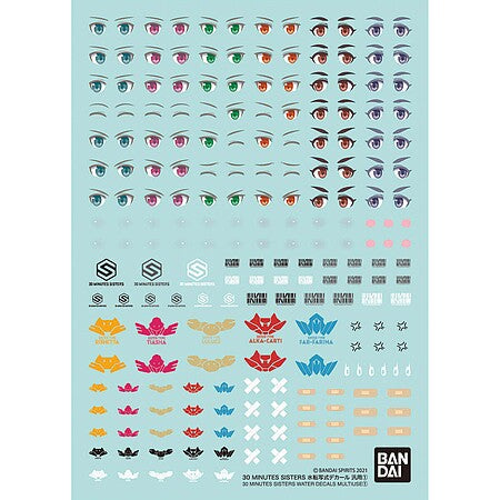Bandai 30 Minutes Sisters water slide decals Multiuse 1 2616277