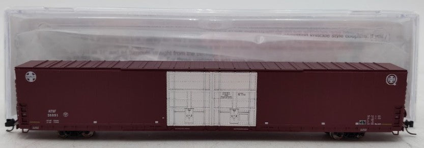 Bluford Shops 86605 N Scale ATSF 86-foot auto parts boxcar #36691 - view 1