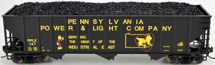 English's 3-1500 HO coal load shown installed in a Bowser 100-ton hopper; freight car not included