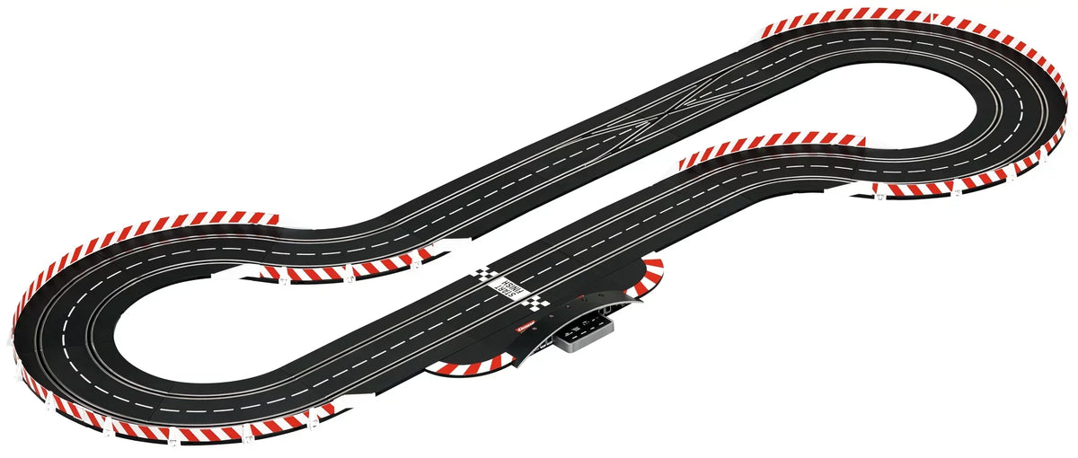 Carrera DIGITAL 132 Starter Set 20030033 assembled track layout with lane-change straight and control unit