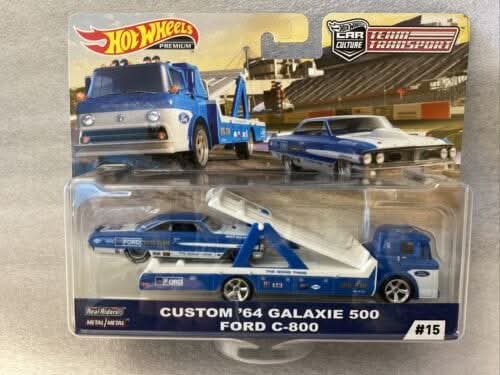 Collectable Carded Hot Wheels Team Transport Custom ‘64 Galaxie 500 Ford C-800 #15