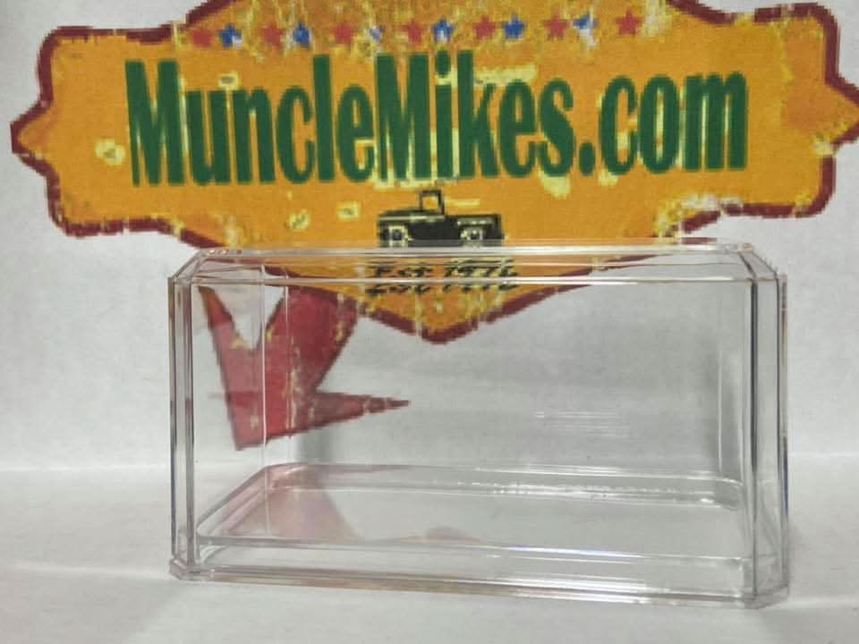 Muncle Mikes single-car clear display case; any car shown is not included