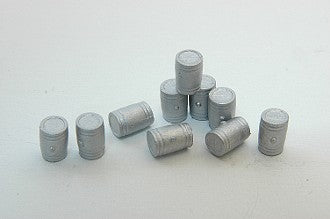 Durango Press HO Scale small kegs, ten white-metal castings