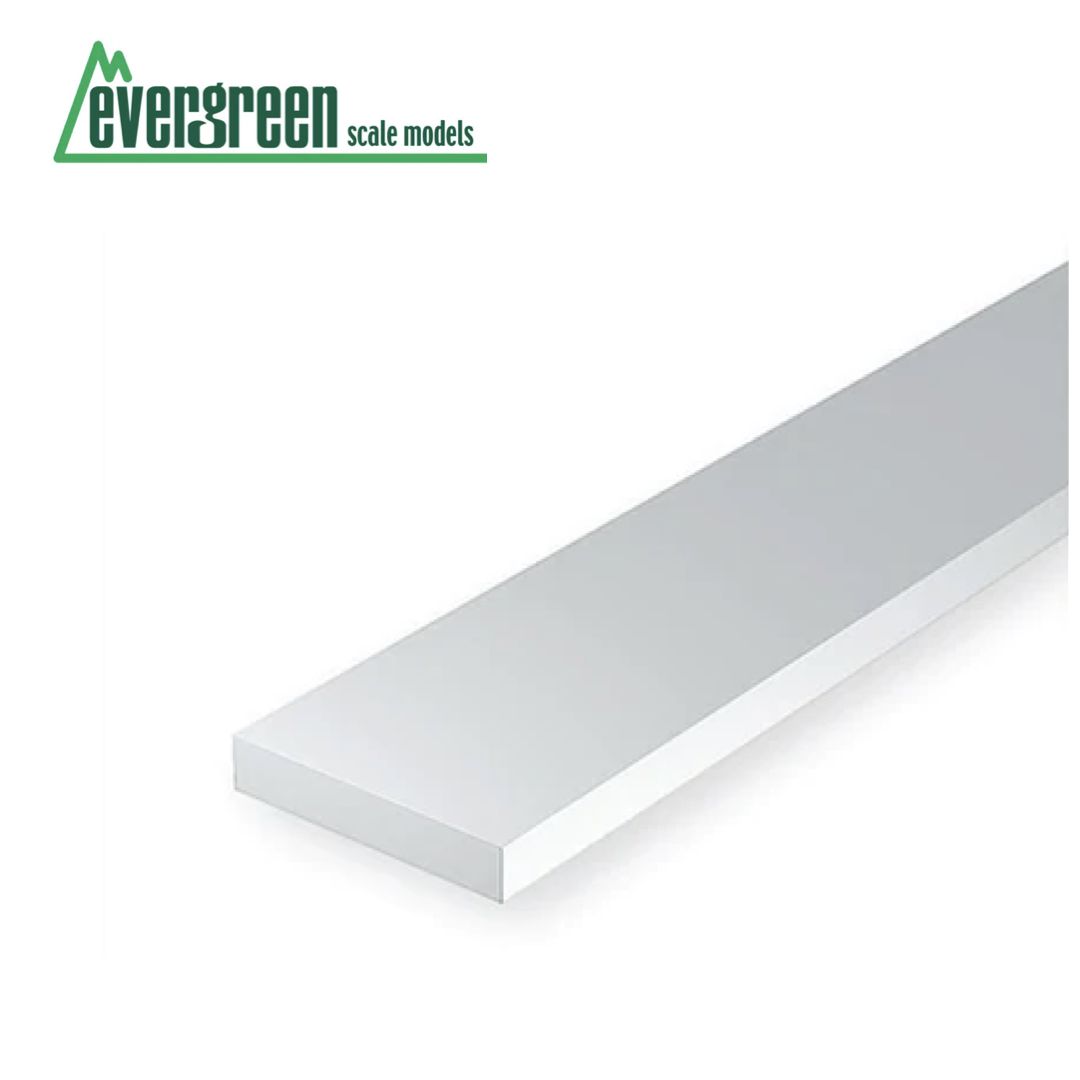 Evergreen Scale Models 109 white styrene strip .010 x .250 x 14 inches 10-pack
