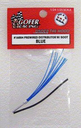 Gofer Racing Decals Pre-wired 8-cylinder Distributor Blue #16004A - product image
