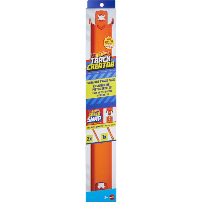 Mattel JHB91 Speed Snap straight-track expansion pack used as a modular-building reference