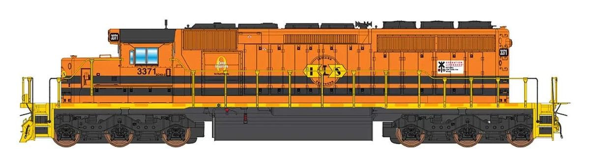 InterMountain 69374S-04 N scale Indiana Southern SD40-2 number 3388 with DCC and sound