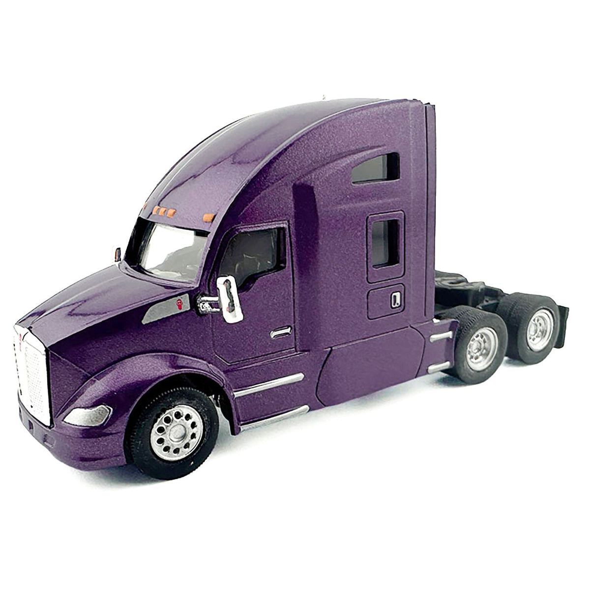 Kenworth T680 sleeper cab in purple metallic, HO Logistics 1:87 scale.