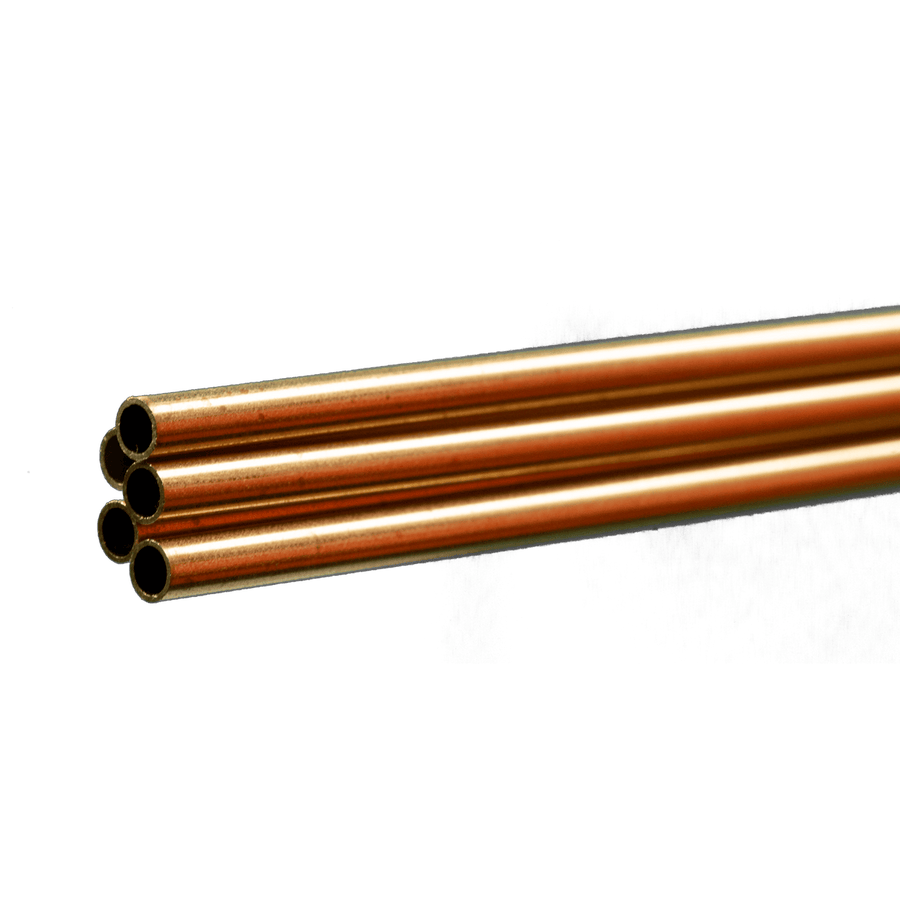 K&S Precision Metals 1145 1/8 inch round brass tube 36 inch 5-piece pack