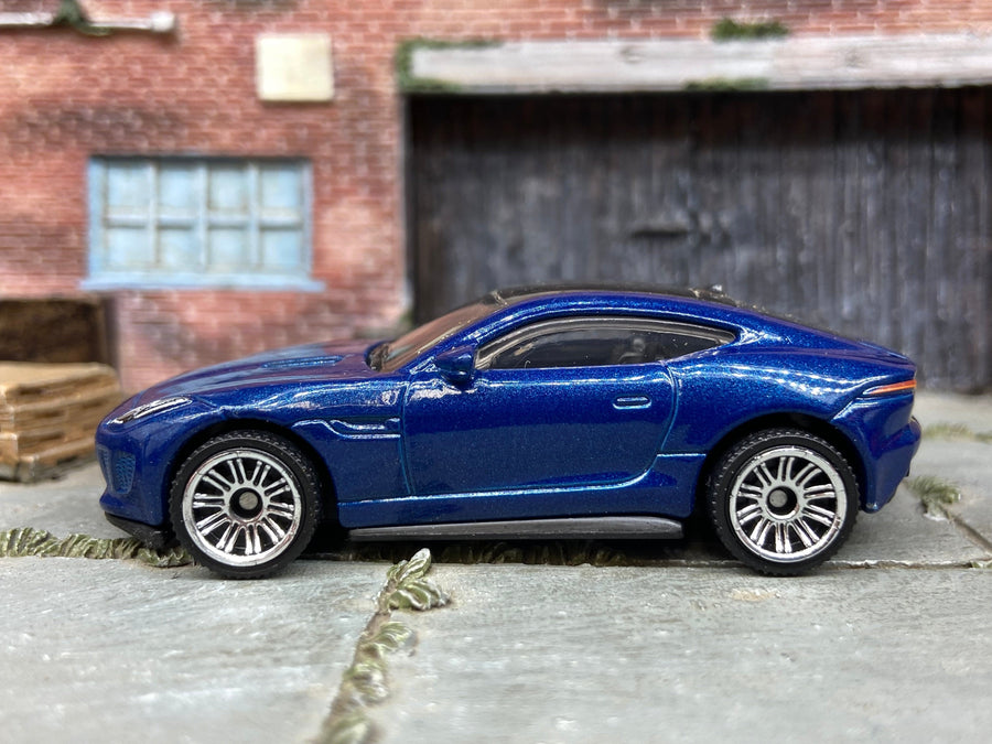 Matchbox 2015 Jaguar F-Type Coupe in Blue, loose diecast car