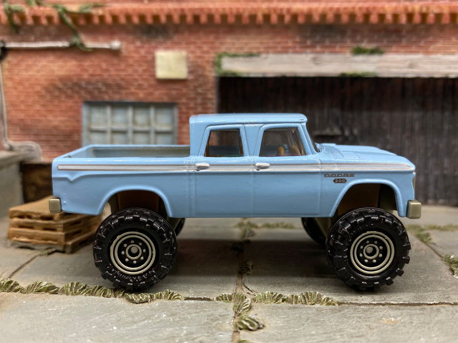 Matchbox 1968 Dodge D200 Off Road 4X4 Truck in Light Blue, loose diecast car